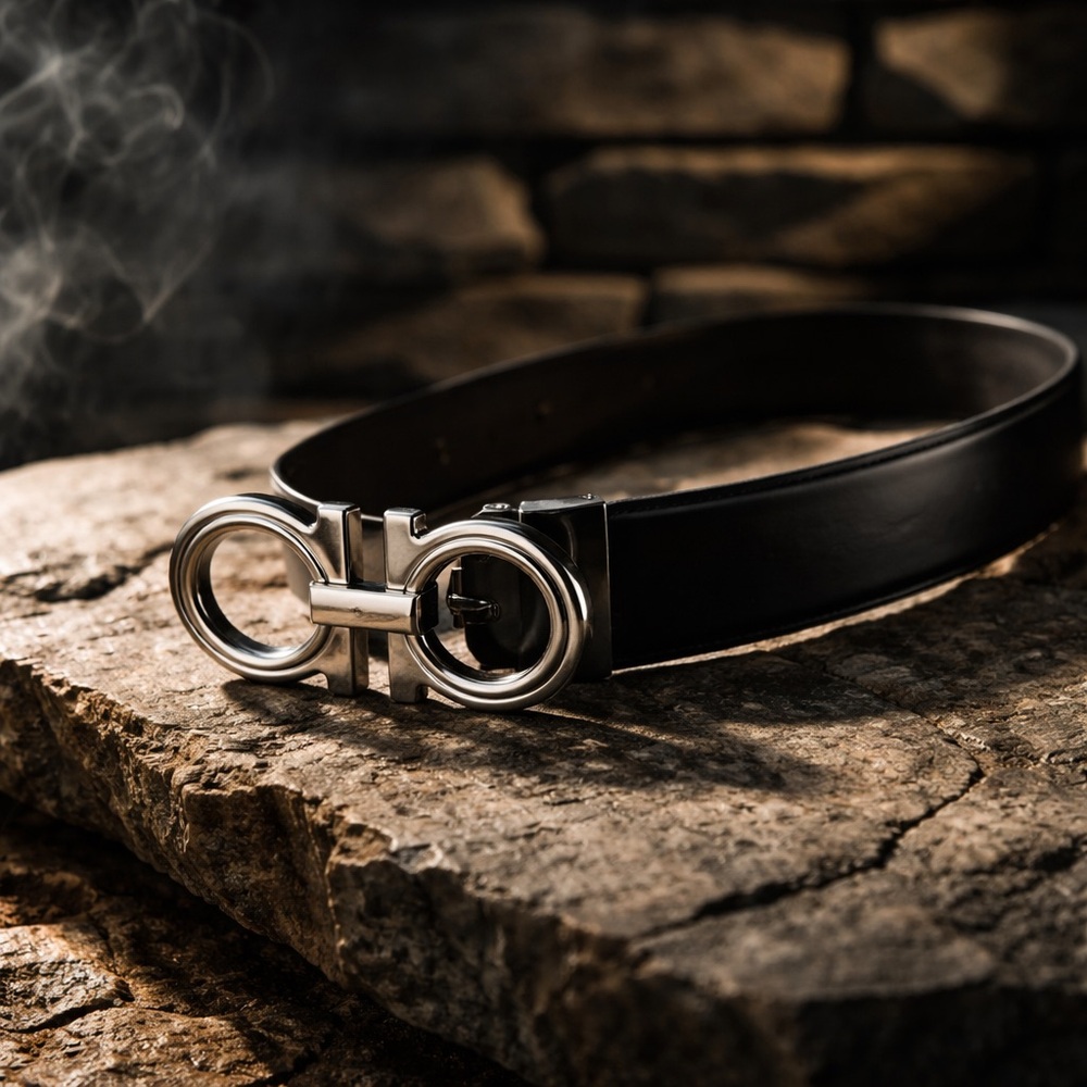 Salvatore Ferragamo - reversible and adjustable leather belt